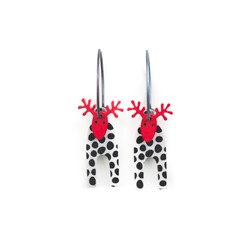 Reindeer, white with black...