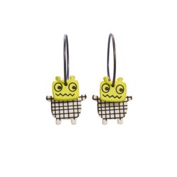 Packman, white with black...