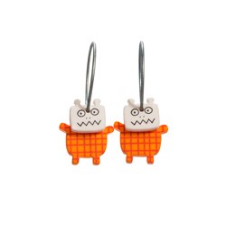 Packman, orange with check,...