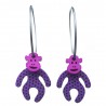 Monkey, round, purple w black dots