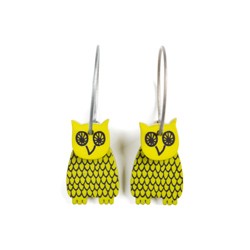 Ugle, grøn m sorte fjer,...