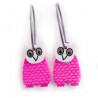 Owl, pink with red feathers, white head