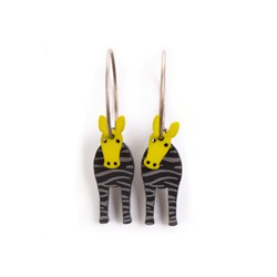 Zebra, black with stripes,...