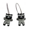 Bandit, black with white stripes, black head