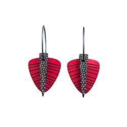 Leaf, triangle, red w...