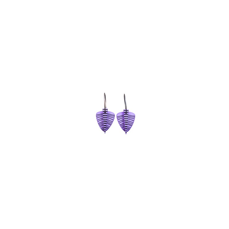 Leaf, triangle, purple with stripes, purple stalk