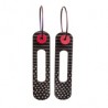 Rectangle, black with stripes and dots, red pearl