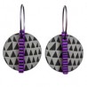 Leaf, round, grå with black triangle pattern, purple stalk