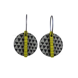 Leaf, round, grå with black...