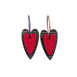 Heart, reed with dots,...